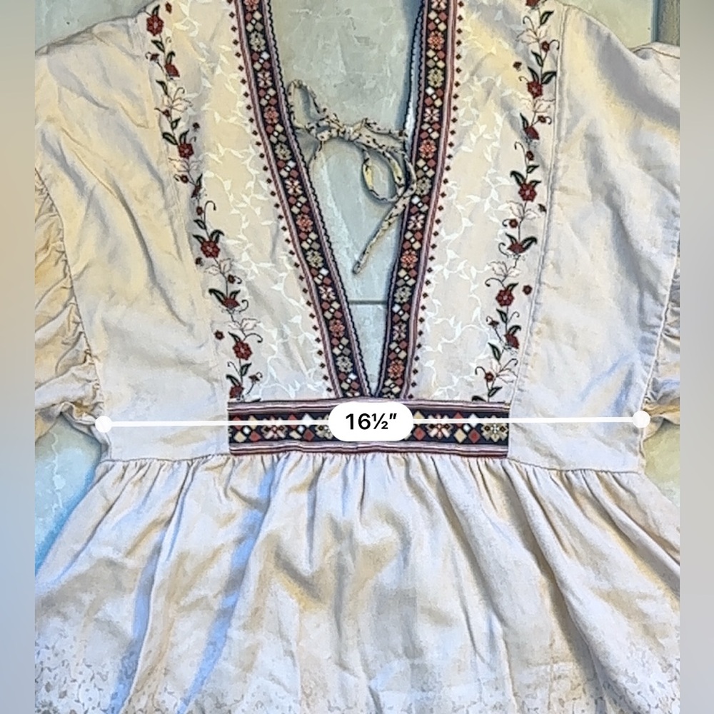 NWT Agua Bendita Alex Kezia Mini Dress Womens Size Large Floral Beachy Defect - Picture 15 of 16